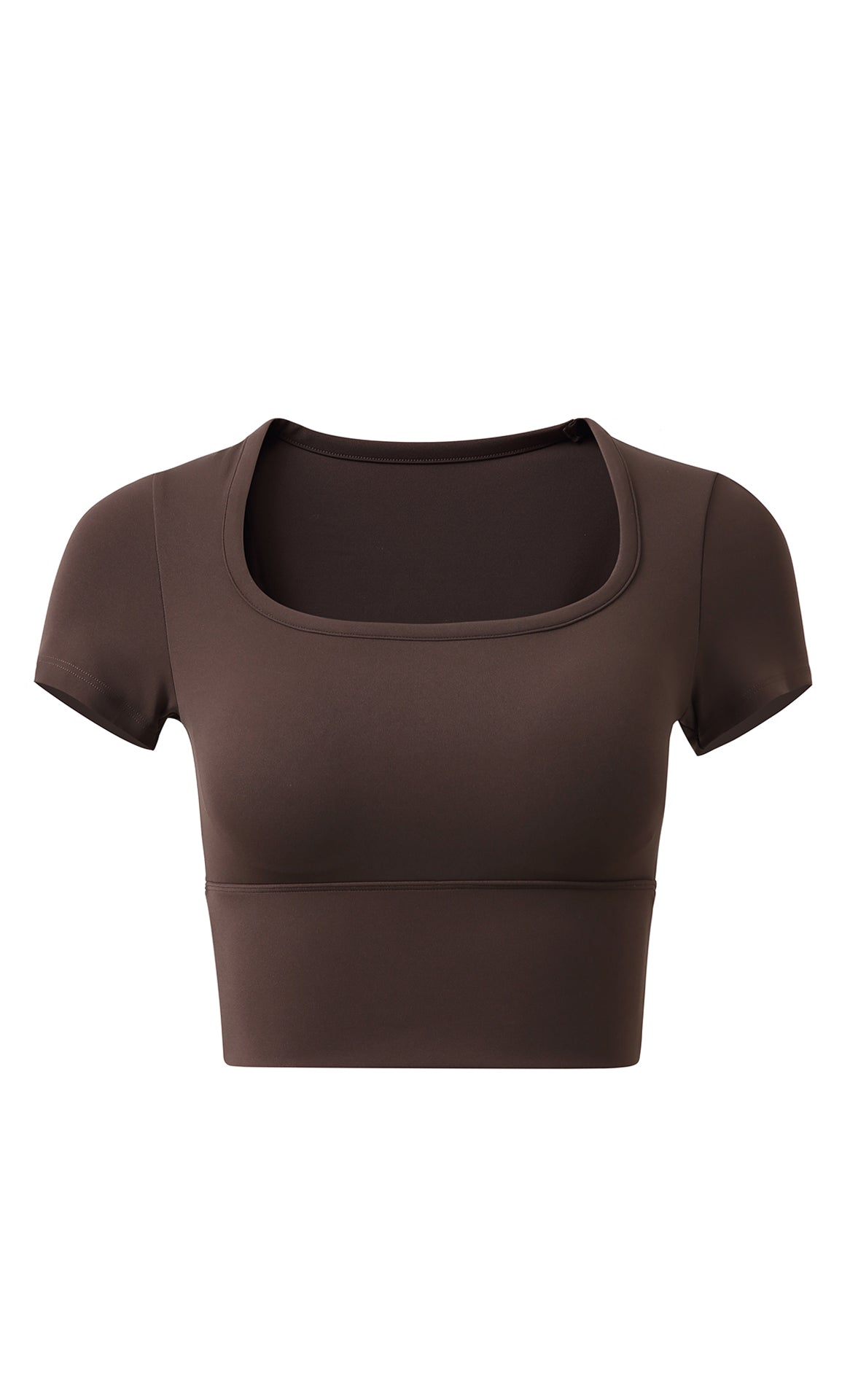 NULS Square Neck Built-In Bra Crop Top main product view - Lepeins yoga top for yoga, Pilates and daily movement
