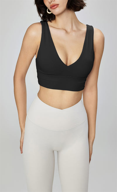 NUF LuxeFit Comfort V-Neck Sports Bra