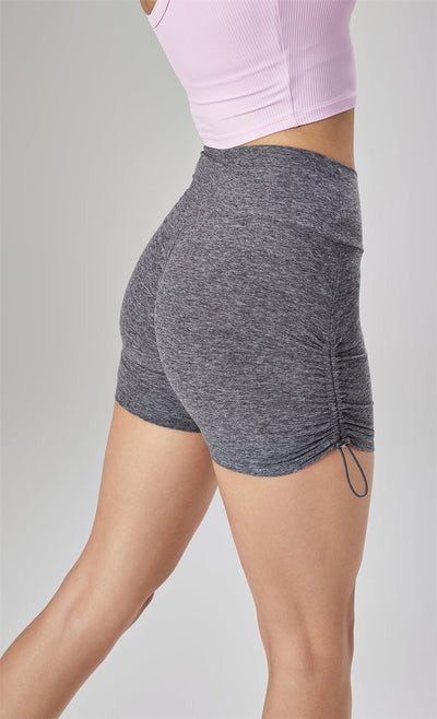 NUF BareFeel Adjustable High-Waisted Peach Lift Yoga Shorts