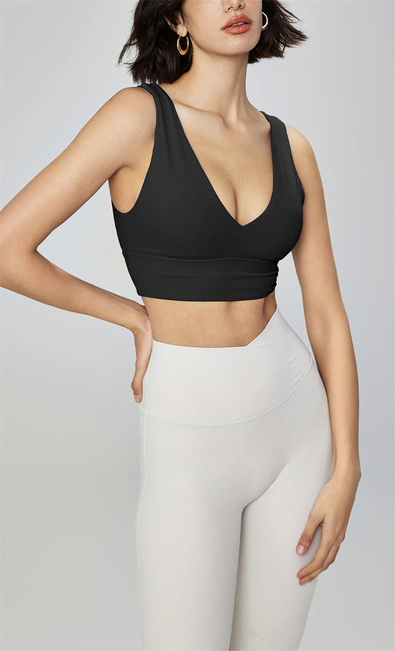 NUF LuxeFit Comfort V-Neck Sports Bra