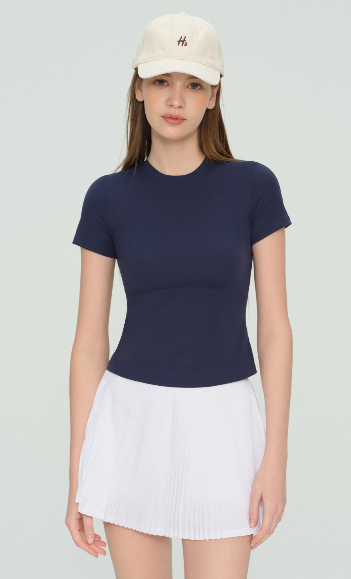 Sculpt Short Sleeve Yoga Tee fabric detail - women's yoga activewear by Lepeins