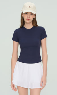 New Slim-Fit Yoga Short Sleeve T-Shirt for Women - Running Pilates Training Fitness Top