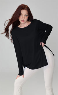 AirFlow Split-Hem Yoga Pullover