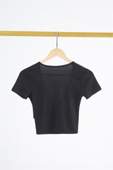 -Neck Luxury Yoga Top