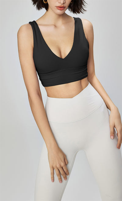 NUF LuxeFit Comfort V-Neck Sports Bra