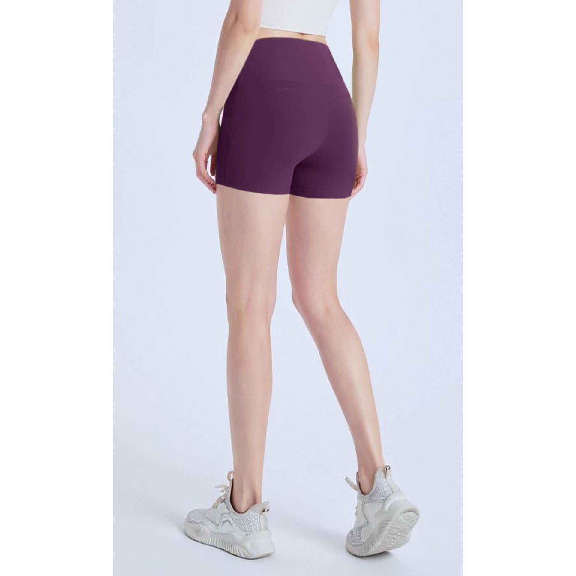 NULS Peach Hip Yoga Shorts Women's Two Points High Waist Hip Lift Running Sports Cycling Pants Pilates Fitness