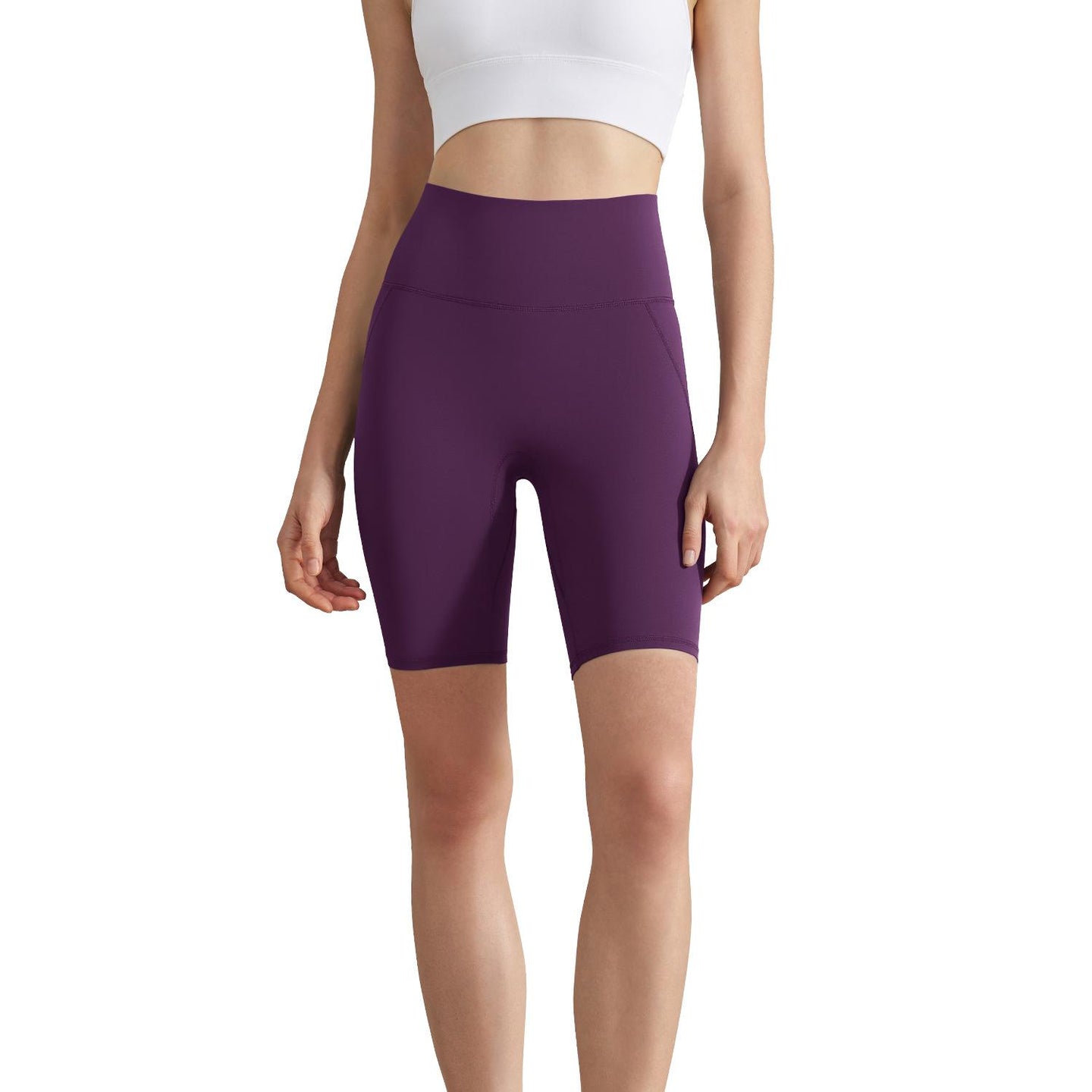 Antibacterial yoga shorts women's summer high waist hip lift sports cycling pants wear Pilates training clothes fitness three-point pants