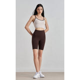 NULS youth contrasting color splicing short sports vest gathering beautiful back yoga underwear nude suspender fitness bra