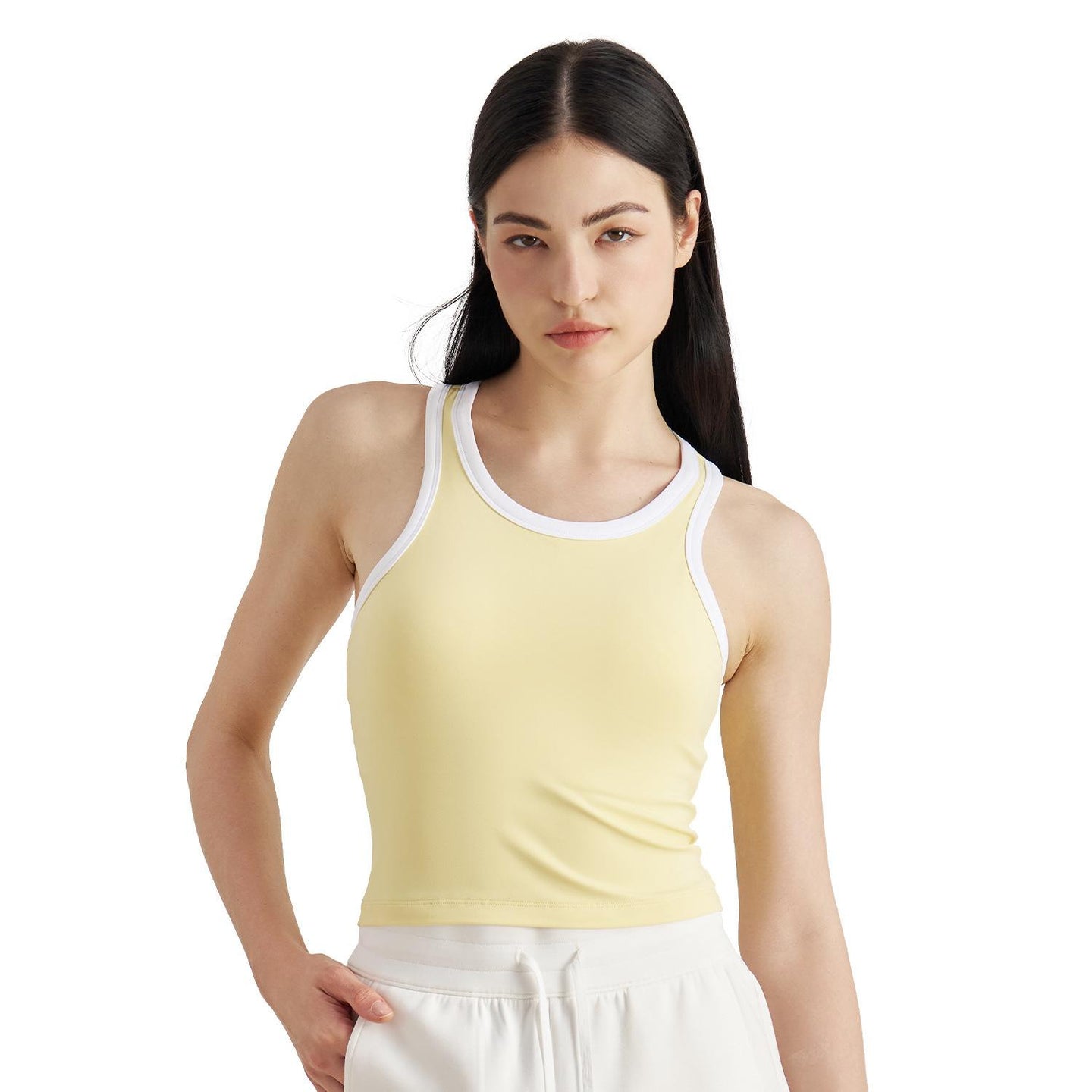 New I-shaped beautiful back sports underwear women's nudity breathable contrasting color splicing yoga vest Pilates fitness bra
