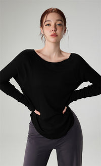 Bare Sensation Off-Shoulder Yoga Top