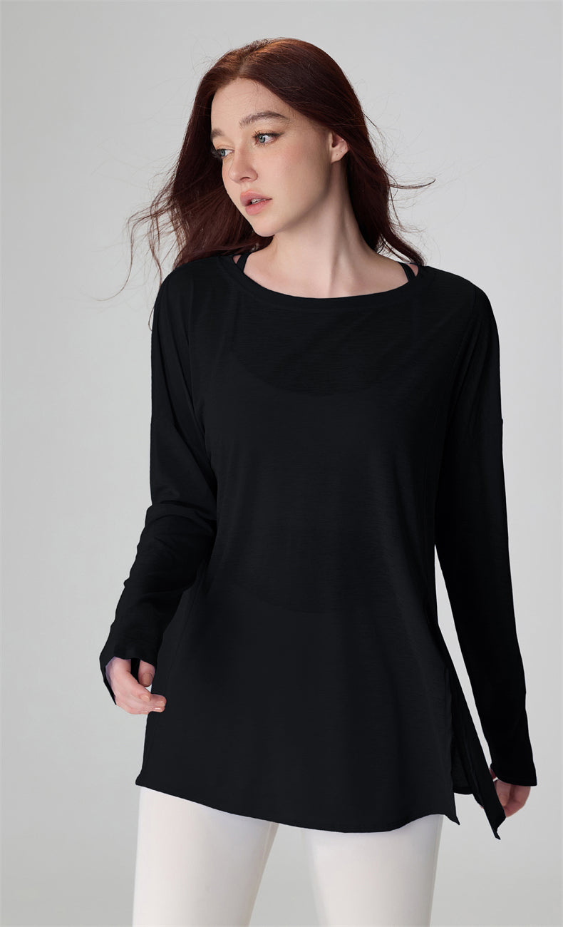 AirFlow Split-Hem Yoga Pullover