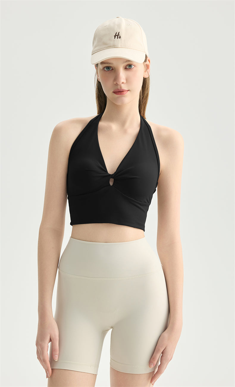 NULS Twist-Front Halter Sports Bra - Lepeins yoga wear product image