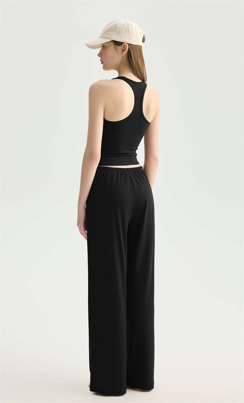 Serene Sculpt Square-Neck Yoga Tank waistband detail - Lepeins yoga tank for yoga, Pilates and daily movement