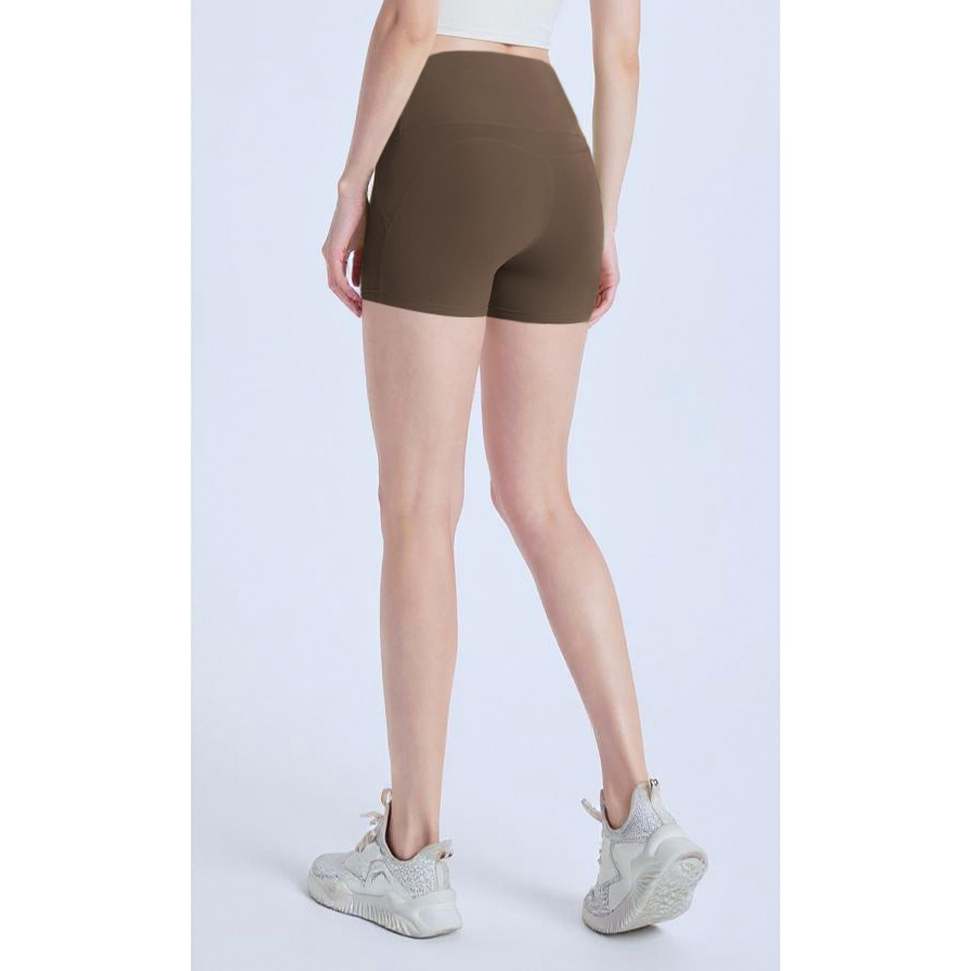 NULS Peach Hip Yoga Shorts Women's Two Points High Waist Hip Lift Running Sports Cycling Pants Pilates Fitness