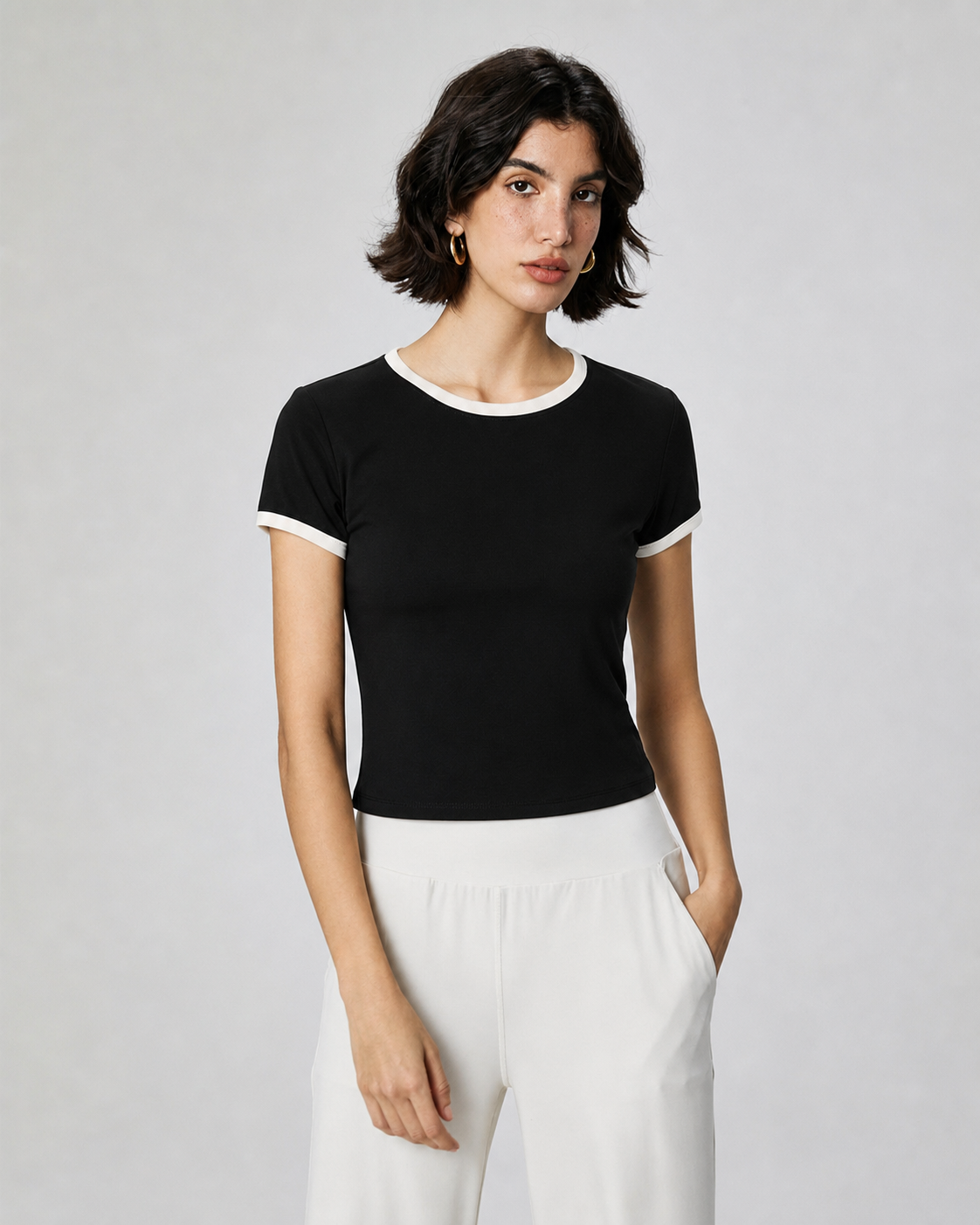 Colorblock V-Neck Yoga Tee