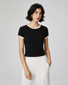 Colorblock V-Neck Yoga Tee