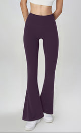 Micro-pull yoga pants, high-waisted flared leggings, shark pants, hip-lifting fitness dance, thin sports flared pants
