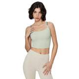 Contrasting color beauty back yoga vest versatile breathable sports underwear cross backless fitness bra slim yoga top