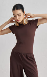 Waist-Slimming Yoga T-Shirt for Women - Short Sleeve Sports Top