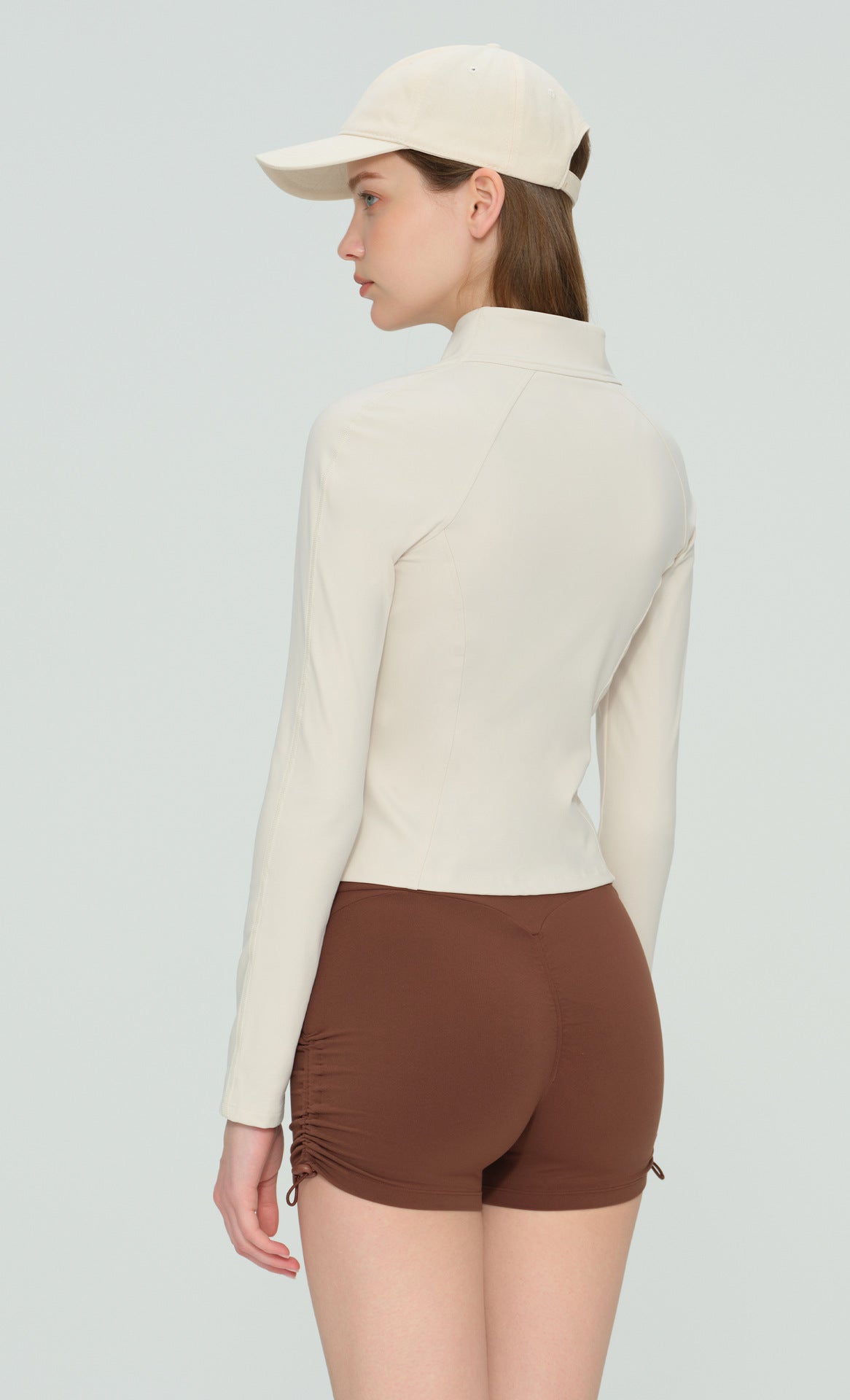 Breathable running jacket back detail yoga wear
