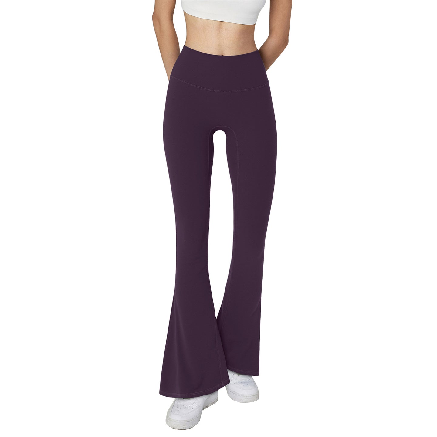Micro-pull yoga pants, high-waisted flared leggings, shark pants, hip-lifting fitness dance, thin sports flared pants
