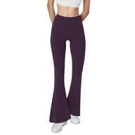 Micro-pull yoga pants, high-waisted flared leggings, shark pants, hip-lifting fitness dance, thin sports flared pants