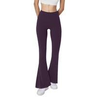 Micro-pull yoga pants, high-waisted flared leggings, shark pants, hip-lifting fitness dance, thin sports flared pants