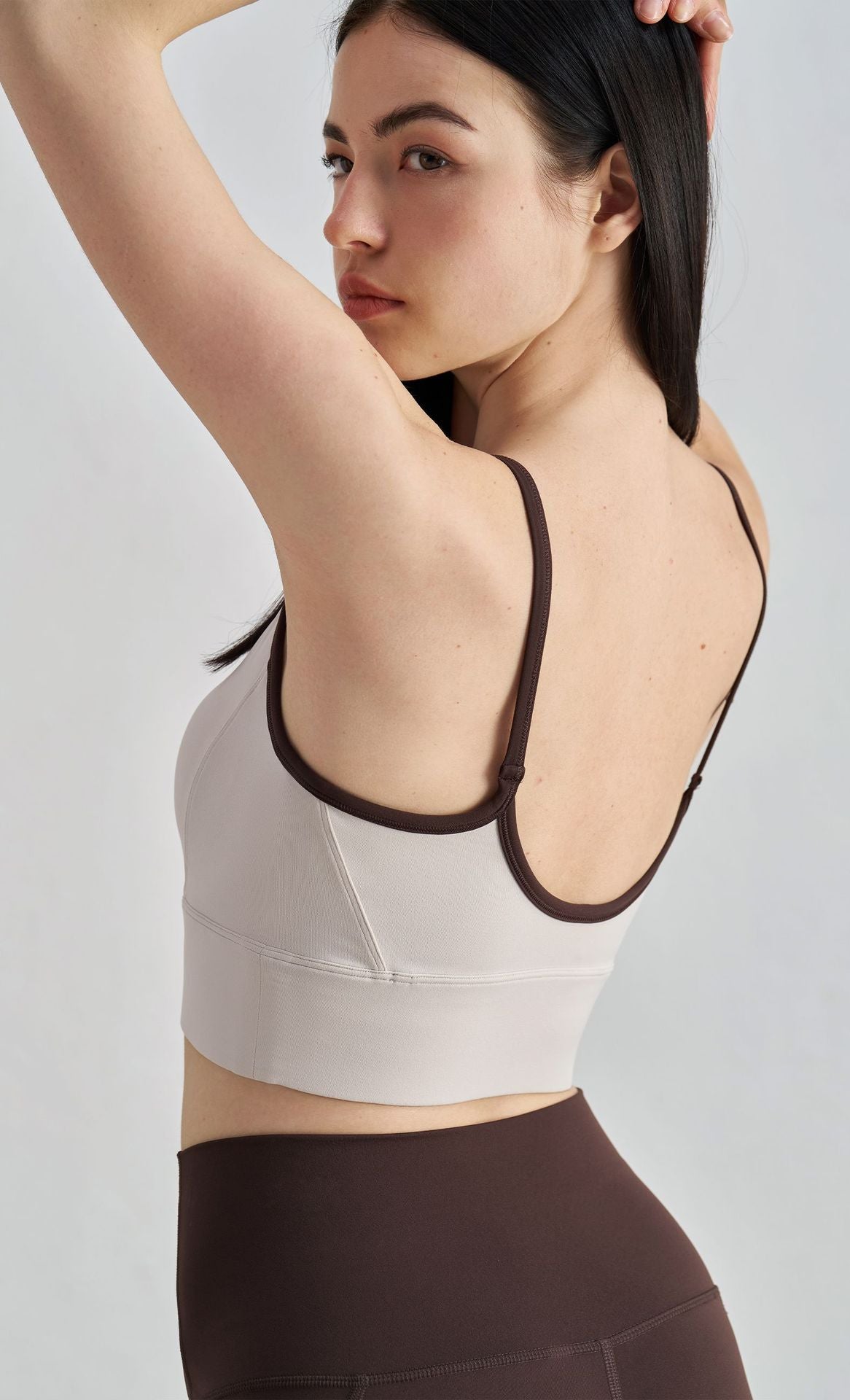 NULS Colorblock Studio Sports Bra side view - women's yoga activewear by Lepeins