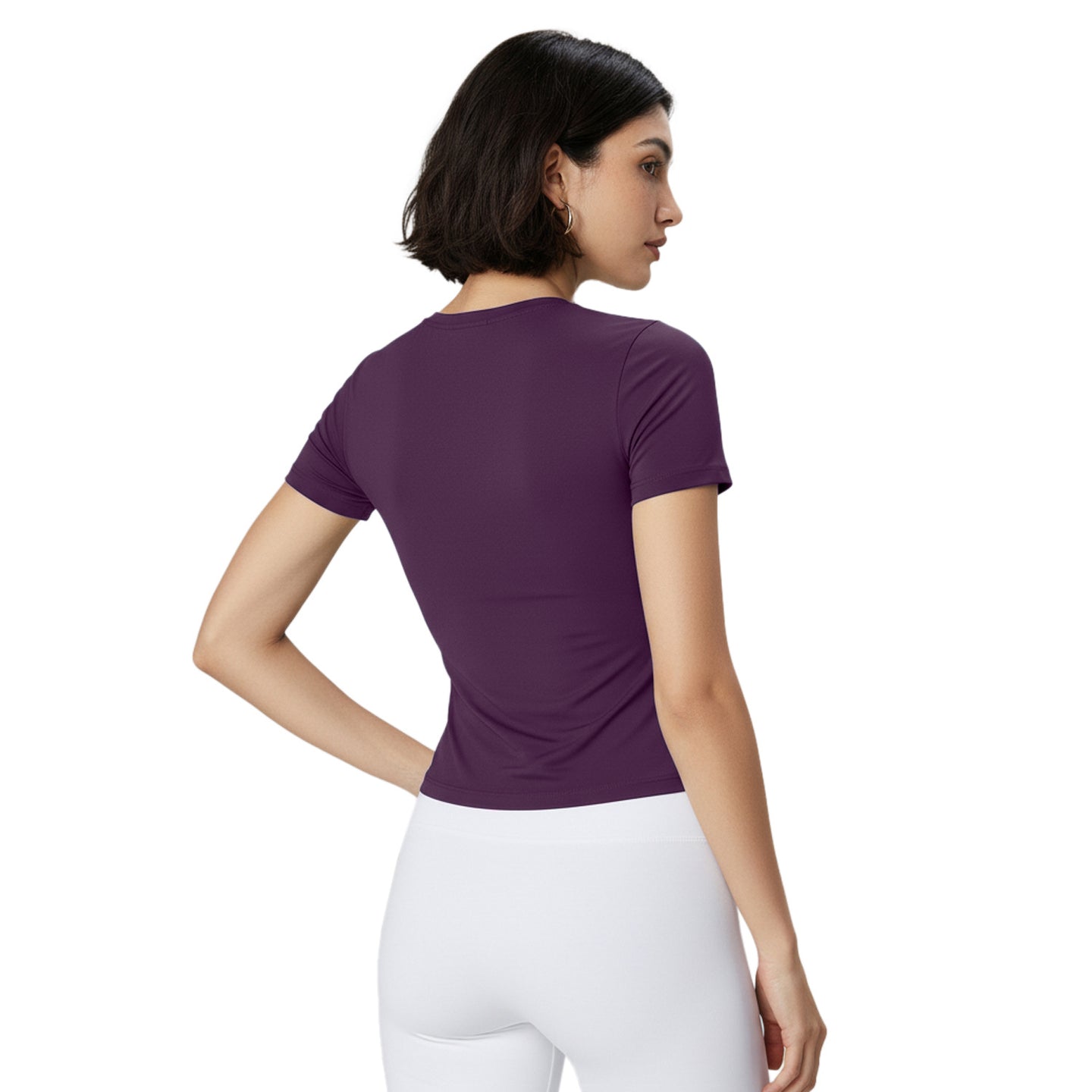 New Yoga Short Sleeve Women's Slim Sports T-Shirt Running Pilates Training Wear Fitness Wear Skinny Yoga Wear Top