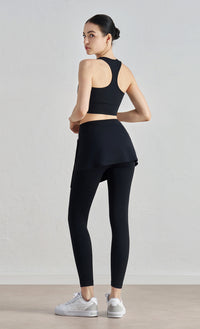 I-Back Sports Bra for Women - Fixed Cup Yoga Vest with Chest Pads