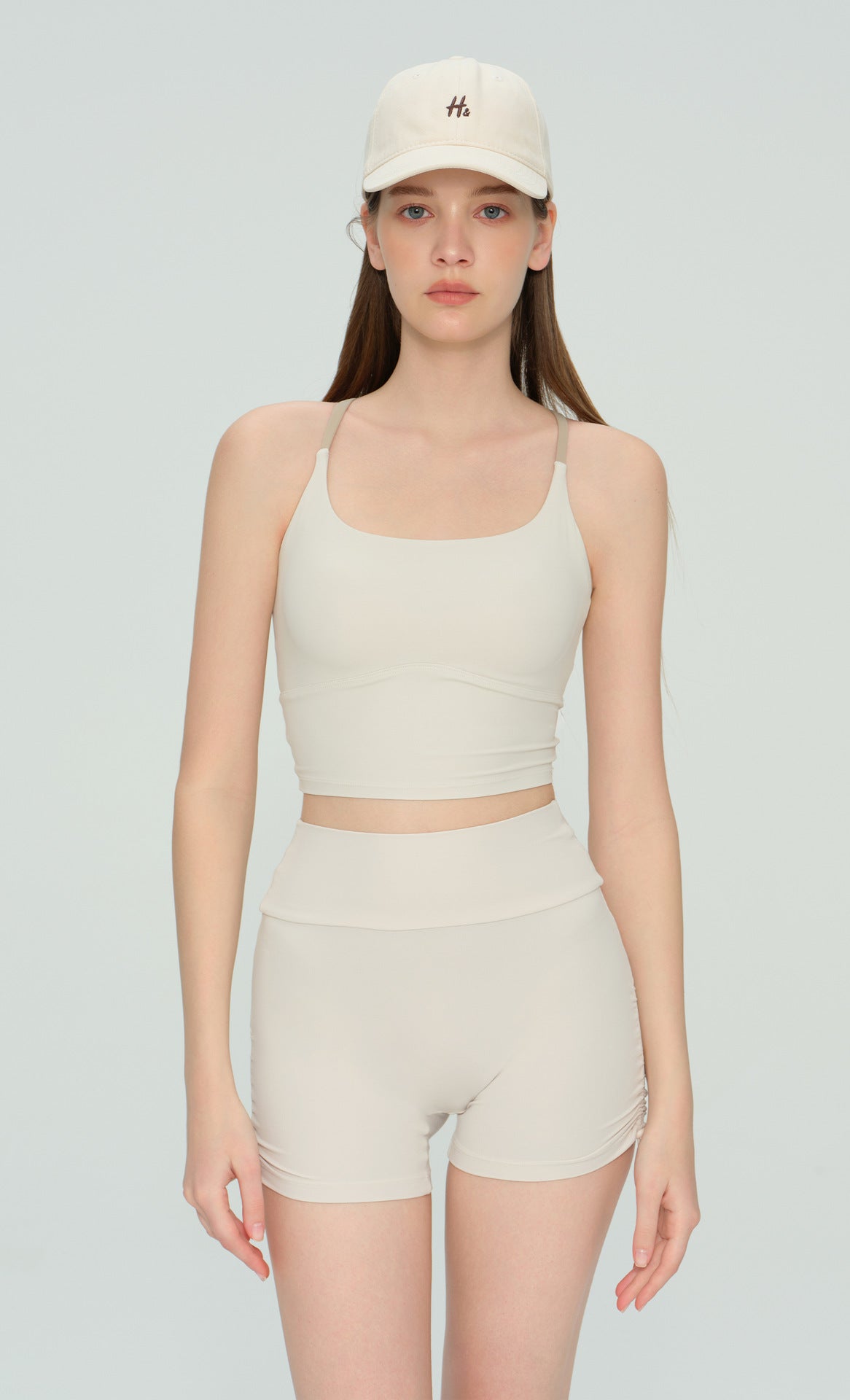 Contrasting Color Sports Bra for Women - Cross-Back Yoga Vest for women - premium yoga activewear