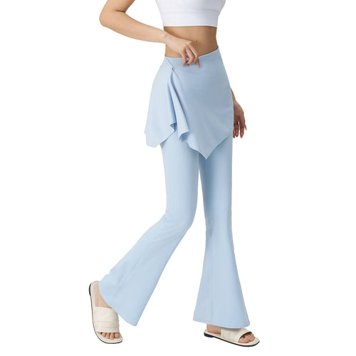 Lepeins 2-in-1 Skirted Yoga Pants - Elegant High-Waist Flared Leggings for Women