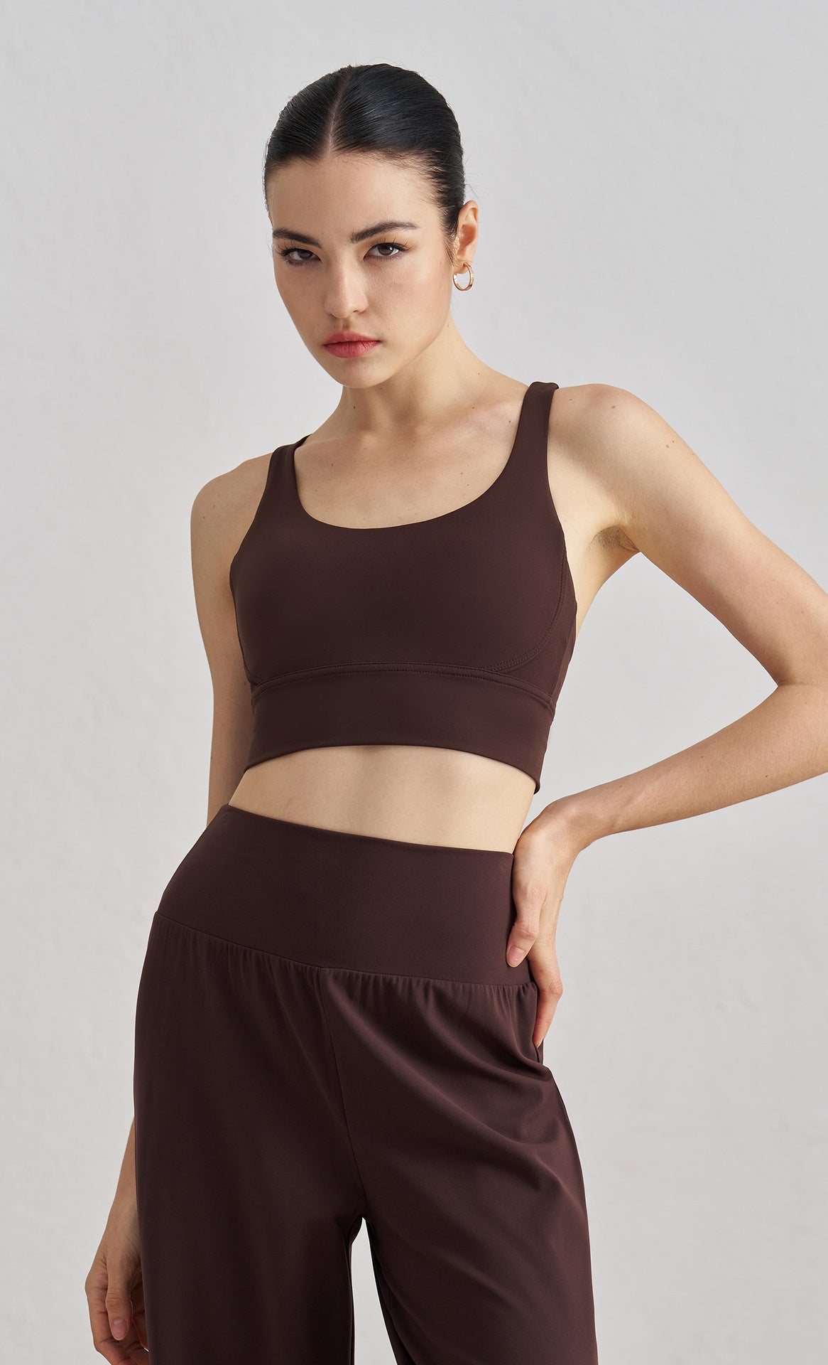 Cross-Back Yoga Bra for Women - Gathering Sports Bra with Removable Pads