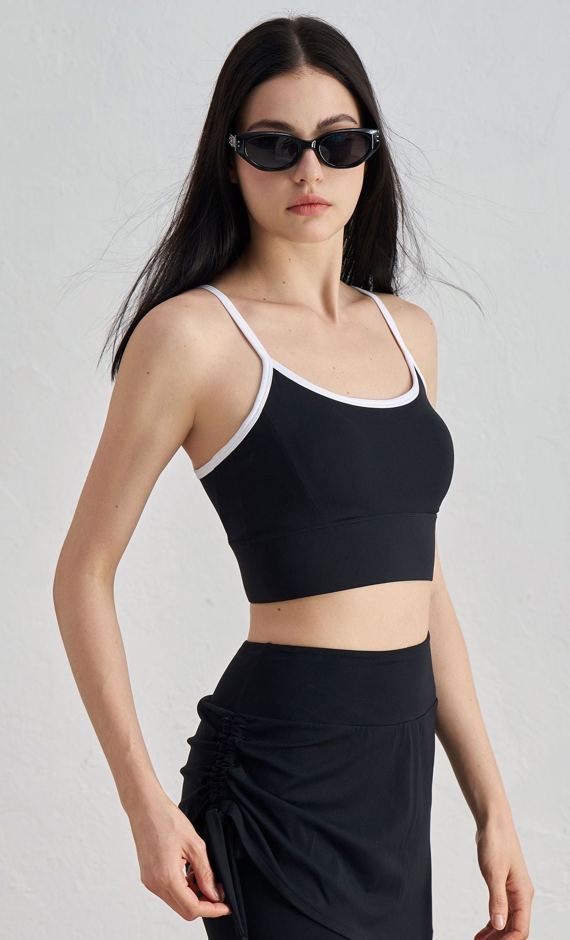 NULS Colorblock Studio Sports Bra back view - women's yoga activewear by Lepeins