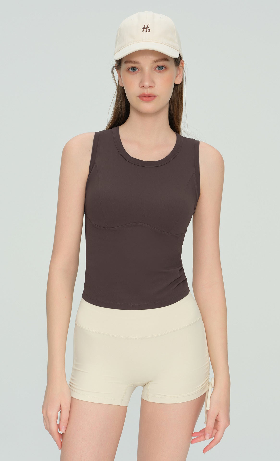 Shockproof Fixed Cup Yoga Vest for Women - Sleeveless High-Intensity Sports Bra with Chest Pads