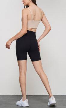 Lycra High-Waist Yoga Shorts