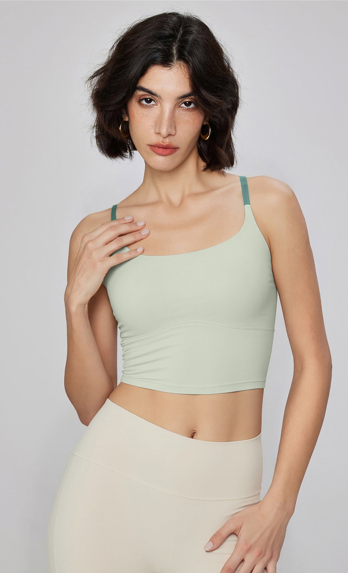 Contrasting color beauty back yoga vest versatile breathable sports underwear cross backless fitness bra slim yoga top