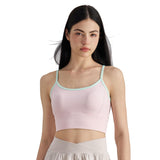 NULS youth contrasting color splicing short sports vest gathering beautiful back yoga underwear nude suspender fitness bra