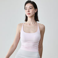 Strictly selected fixed cup I-shaped beautiful back sports vest women's suspender chest pad yoga clothes underwear Pilates fitness top