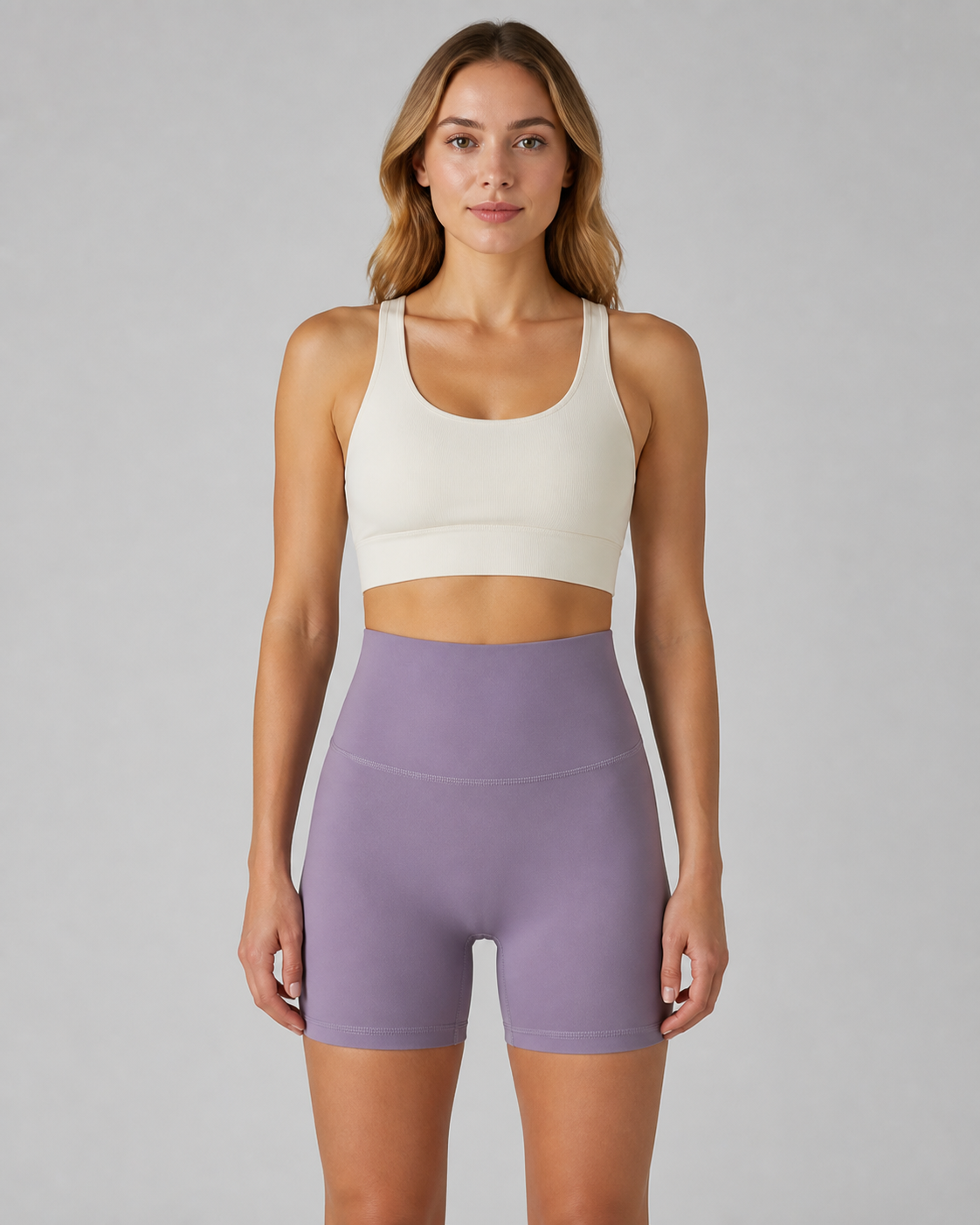 Color attribute image | NULS Seamless Front High-Waisted Yoga Shorts | Lilac Purple