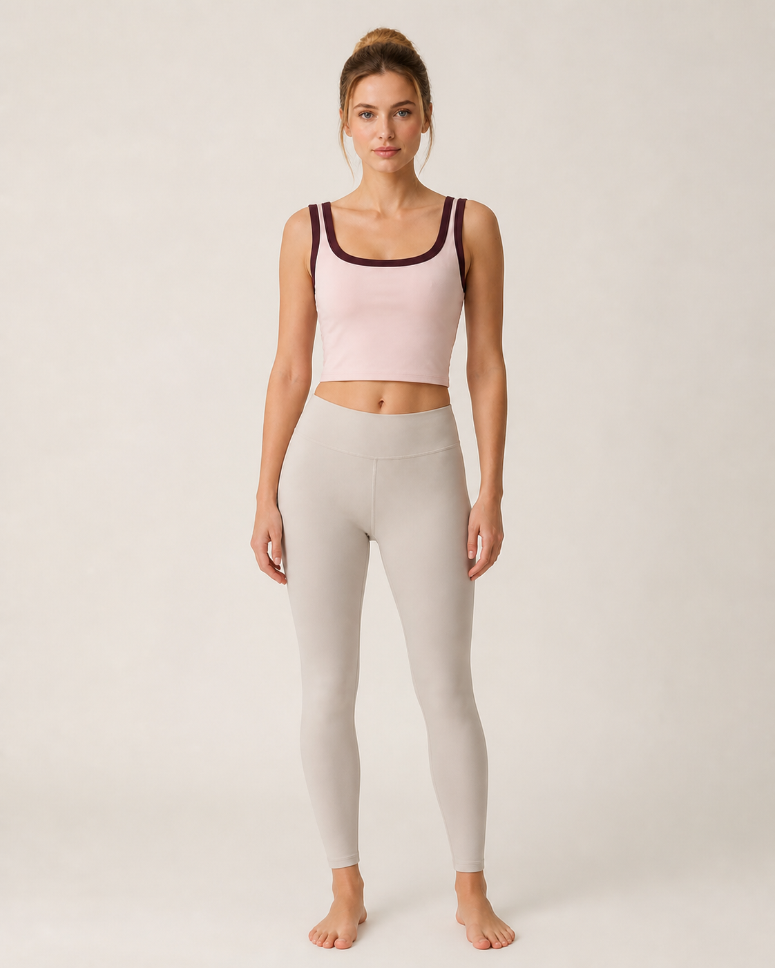 Color attribute image | NULS U-Neck Colorblock Sports Bra | Strawberry Milkshake Body With Distilled Coffee