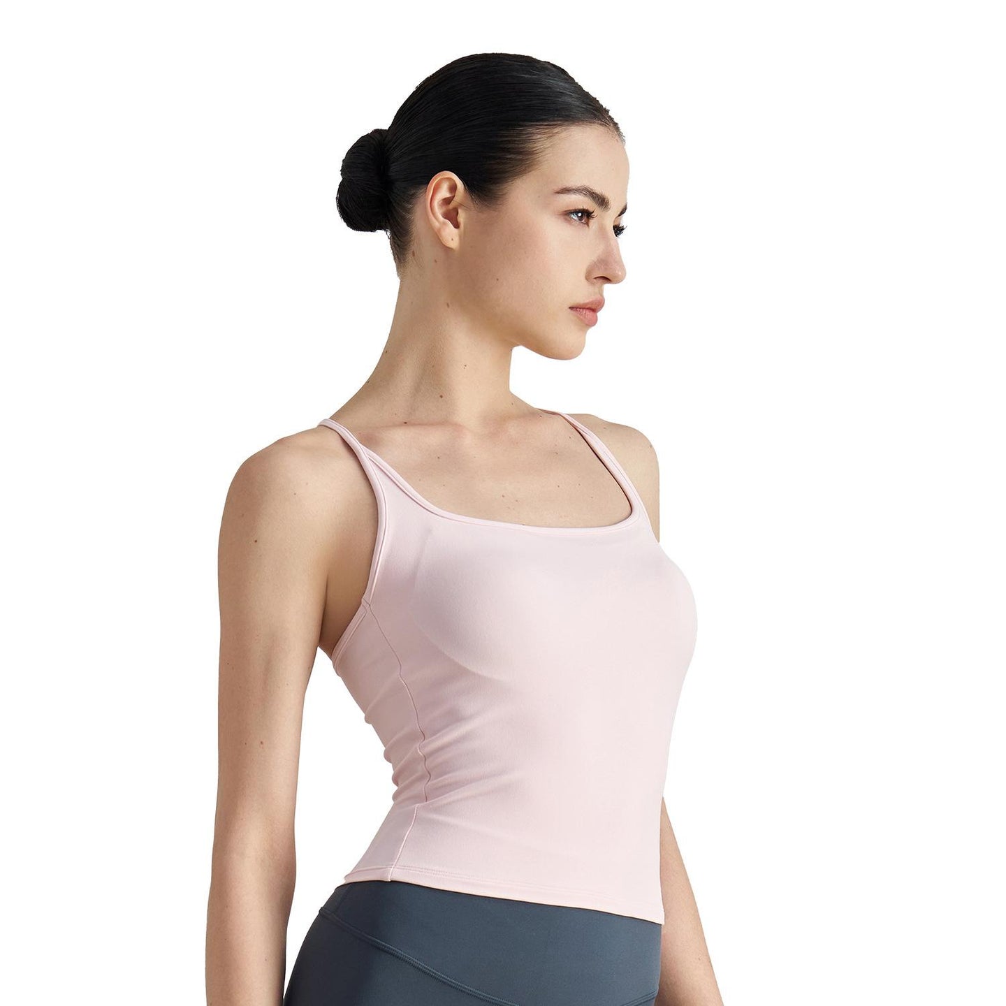 Strictly selected fixed cup I-shaped beautiful back sports vest women's suspender chest pad yoga clothes underwear Pilates fitness top
