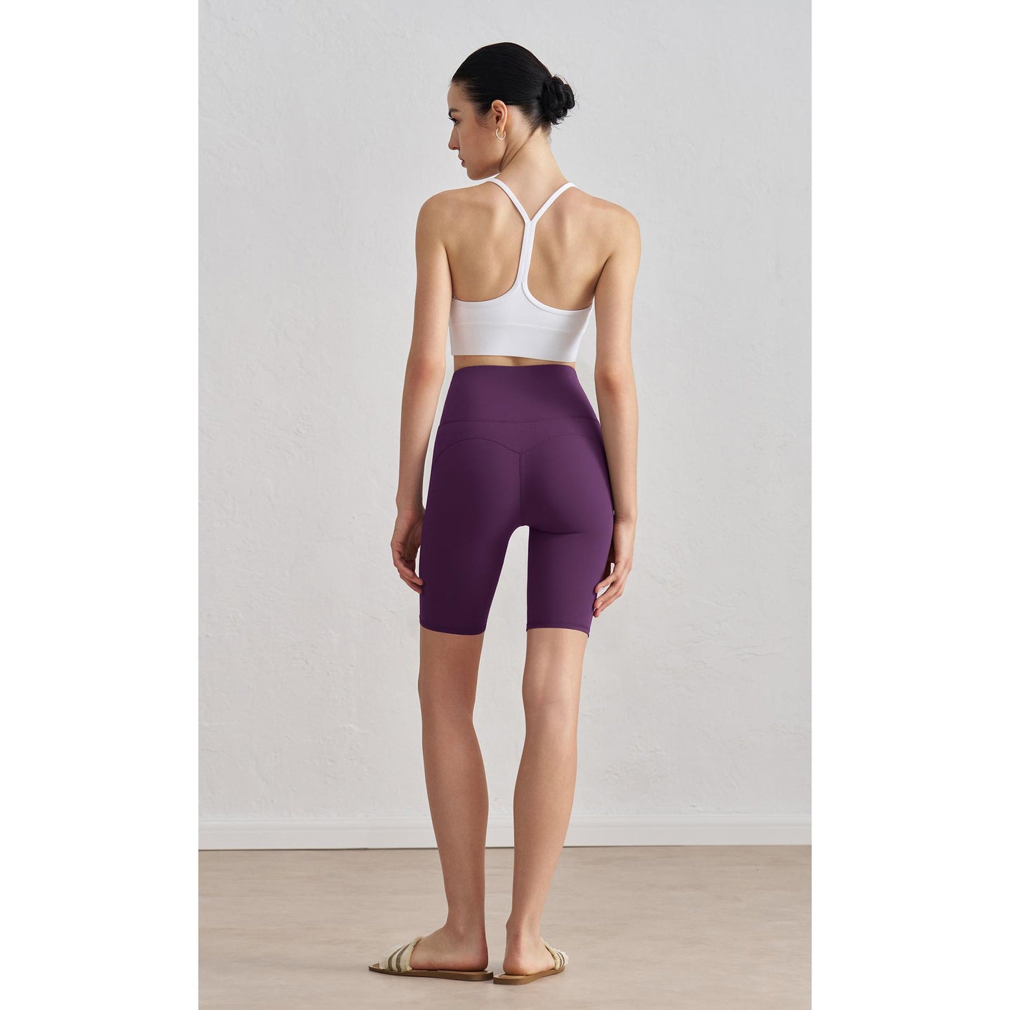 Antibacterial Yoga Shorts for Women - High-Waist Hip-Lifting Cycling Shorts