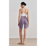 Antibacterial yoga shorts women's summer high waist hip lift sports cycling pants wear Pilates training clothes fitness three-point pants