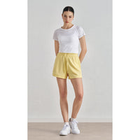 Spring and summer new air layer loose and simple yoga shorts women's drawstring thin four-quarter pants wear running sweatpants